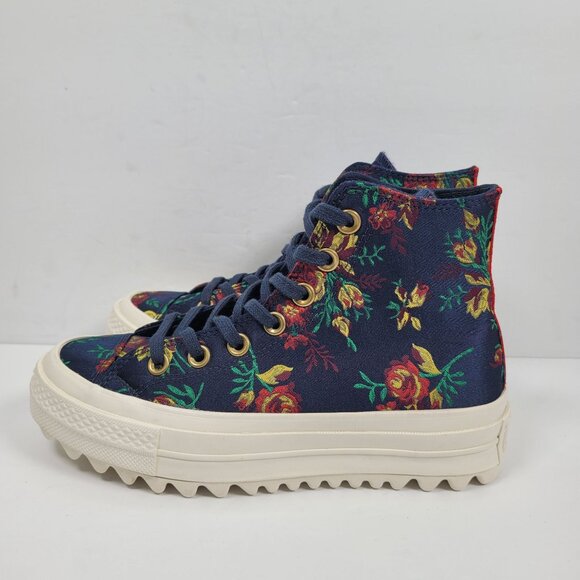 Converse Women's Floral High-Top Platform Sneakers 561654C US Size 5 - Picture 2 of 8